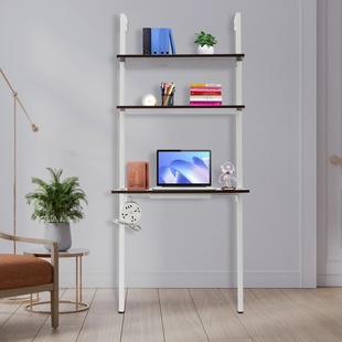 Laptop Desk with Shelves 2-Shelf Wall Mount Desk with Power