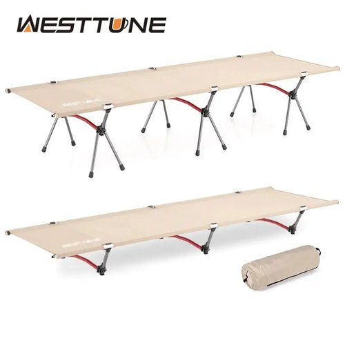 WESTTUNE Camping Cot Portable Folding Bed Ultralight Alumin