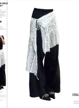 2025New White Street Style Romantic Spicy Girl Lace-Up Laye