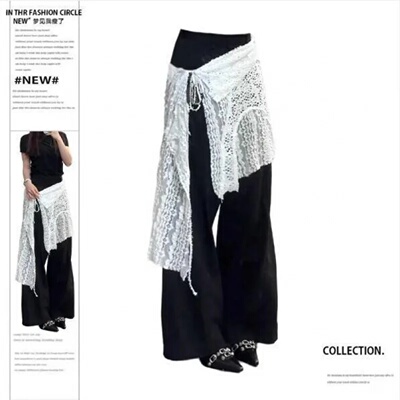 2025New White Street Style Romantic Spicy Girl Lace-Up Laye