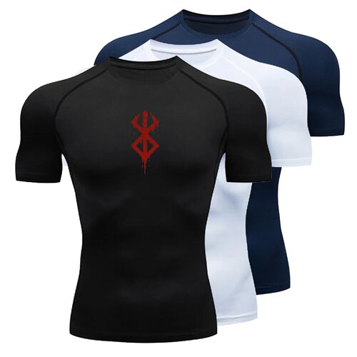 Summer Sports Tops Quick Dry Men's Compression Shirt Short