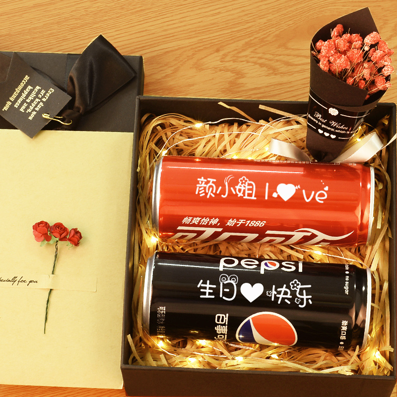 46.26元包邮可乐定制易拉罐结婚创意婚礼灯串