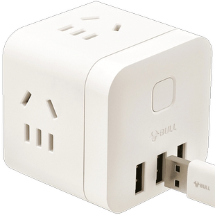 公牛魔方插座带usb快速充电多功能排插扩展器家用带线插排插线板