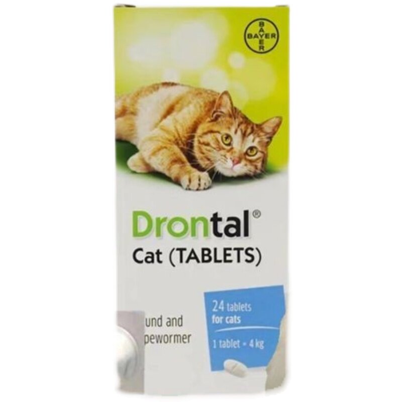 德国猫拜耳猫咪驱虫宠物体内外通用驱虫打虫绦虫蛔虫泰版整盒24粒