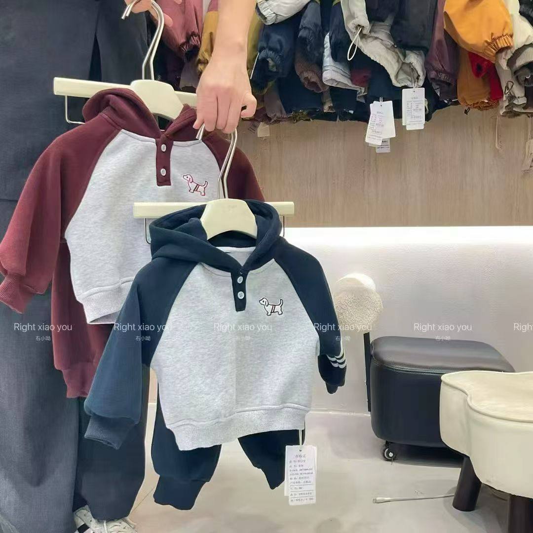潮牌2025新款儿童秋冬款中童加绒套装男童休闲百搭长袖卫衣套装,童装/婴儿装/亲子装,套装,淘宝优惠券,粉丝福利购,淘宝优惠卷