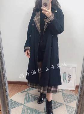 两面穿小个子风衣中长款大衣