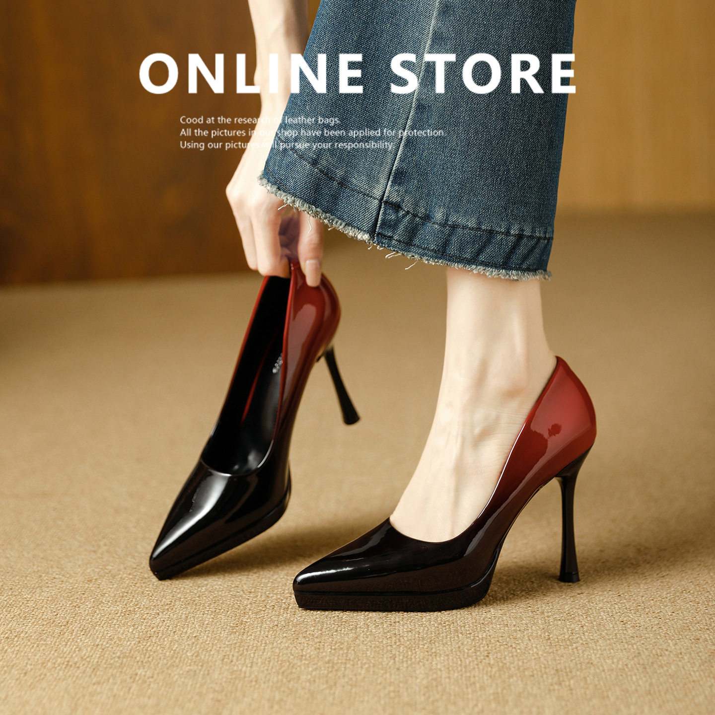 不累脚防水台高跟鞋2026春季新款欧美宴会拼色性感尖头细跟女单鞋,女鞋,婚鞋,淘宝优惠券,粉丝福利购,淘宝优惠卷