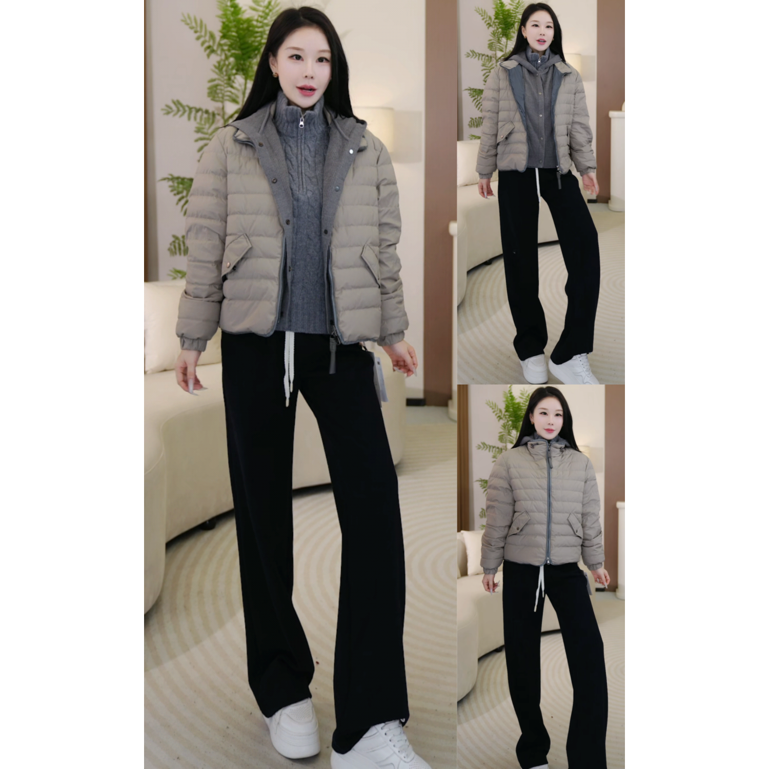 【原1599B*C同款丨假两件90鹅绒服】可脱卸帽鹅绒服JZD16091511