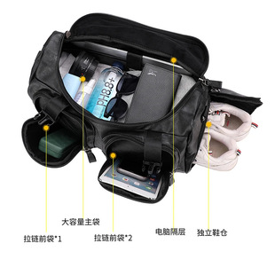 麦迪斯皮匠【MDS】男士多功能旅行包大容量双肩包牛皮户益泰