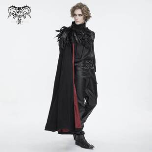 披风男士 Devil 哥特朋克暗黑单肩长款 男装 CA043 Fashion恶魔时尚