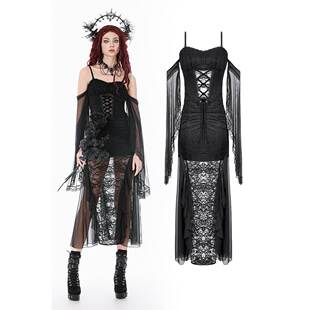 DARK IN LOVE哥特女装维多利亚蕾丝翼袖洋装DW1145