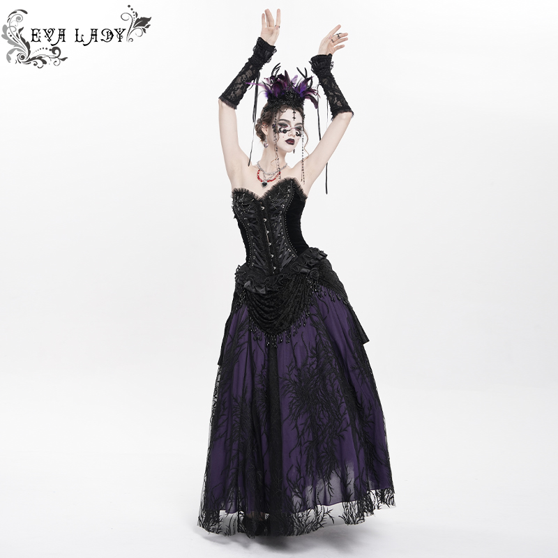 Devil Fashion恶魔时尚女装哥特 蕾丝蓬蓬半身裙 ESKT06702