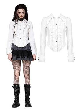 DARK IN LOVE哥特女装 白色哥特式恶魔衬衫 IW103WH