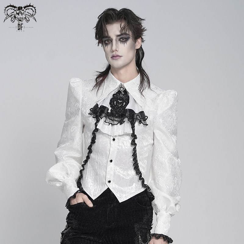 DEVIL FASHION恶魔时尚假两件腰果花纹哥特衬衫【SHT15301/2】
