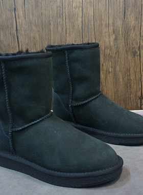 中筒靴 新款真皮羊皮毛一体女士雪地靴经典套筒冬季保暖棉靴21-2D