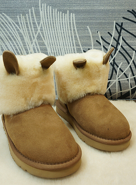 童靴  真皮羊毛一体雪地靴  儿童靴子短筒卡通靴新款保暖靴11-5