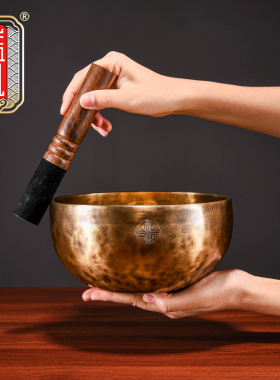 满月颂钵手工铜钵音疗静心钵摆件