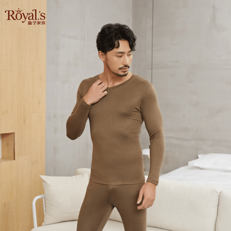 皇子家族5039-1热力姆智能纤维吸湿放热贴肤舒适男士打底衫