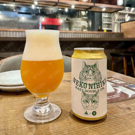 2#满6罐包邮日本进口精酿伊势角屋小猫两只浑浊IPA罐装350ML