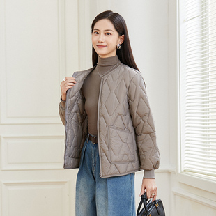拉链保暖棉服外套女羽绒棉轻薄防寒服短款 螺纹收口小棉袄棉衣 长袖