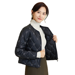 秋冬轻薄款棉服外套女短款长袖保暖棉衣内胆妈妈长袖拉链内穿棉袄