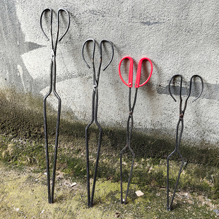 蜂窝煤球夹子钳子火钳夹子长柄火剪子烧火家用烧烤碳钳捡垃圾夹钳