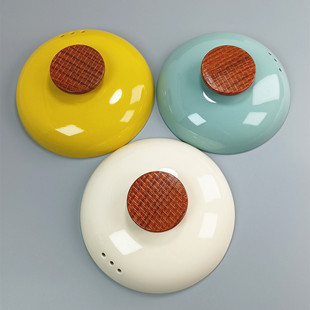 米白色陶瓷砂锅盖子防烫炖锅单盖配件汤煲檀木纹爱仕达苏泊尔锅盖