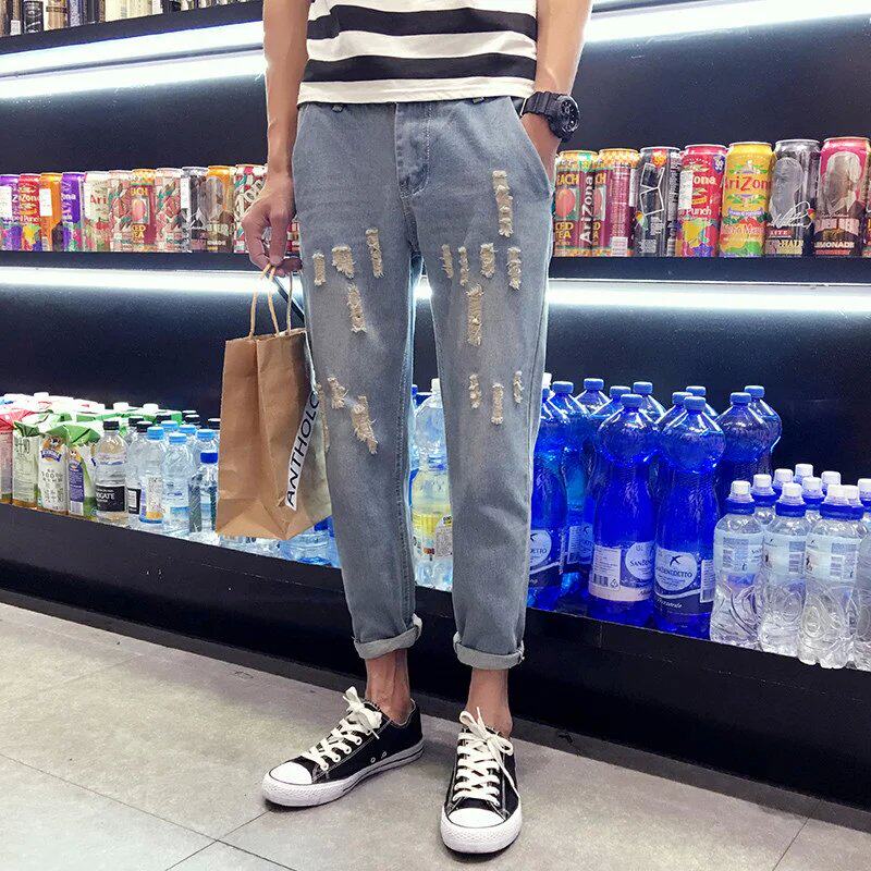 Jeans pour adolescent Sarouel en coton pour été - Ref 1470135 Image 1