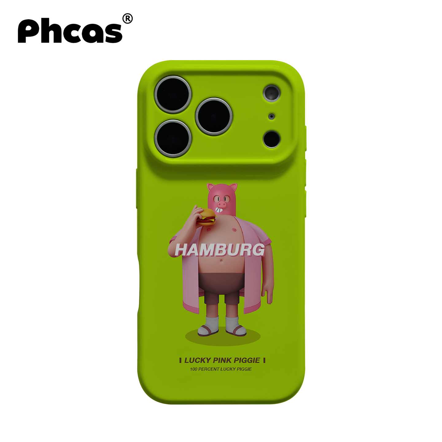 汉堡猪全包精孔手机壳