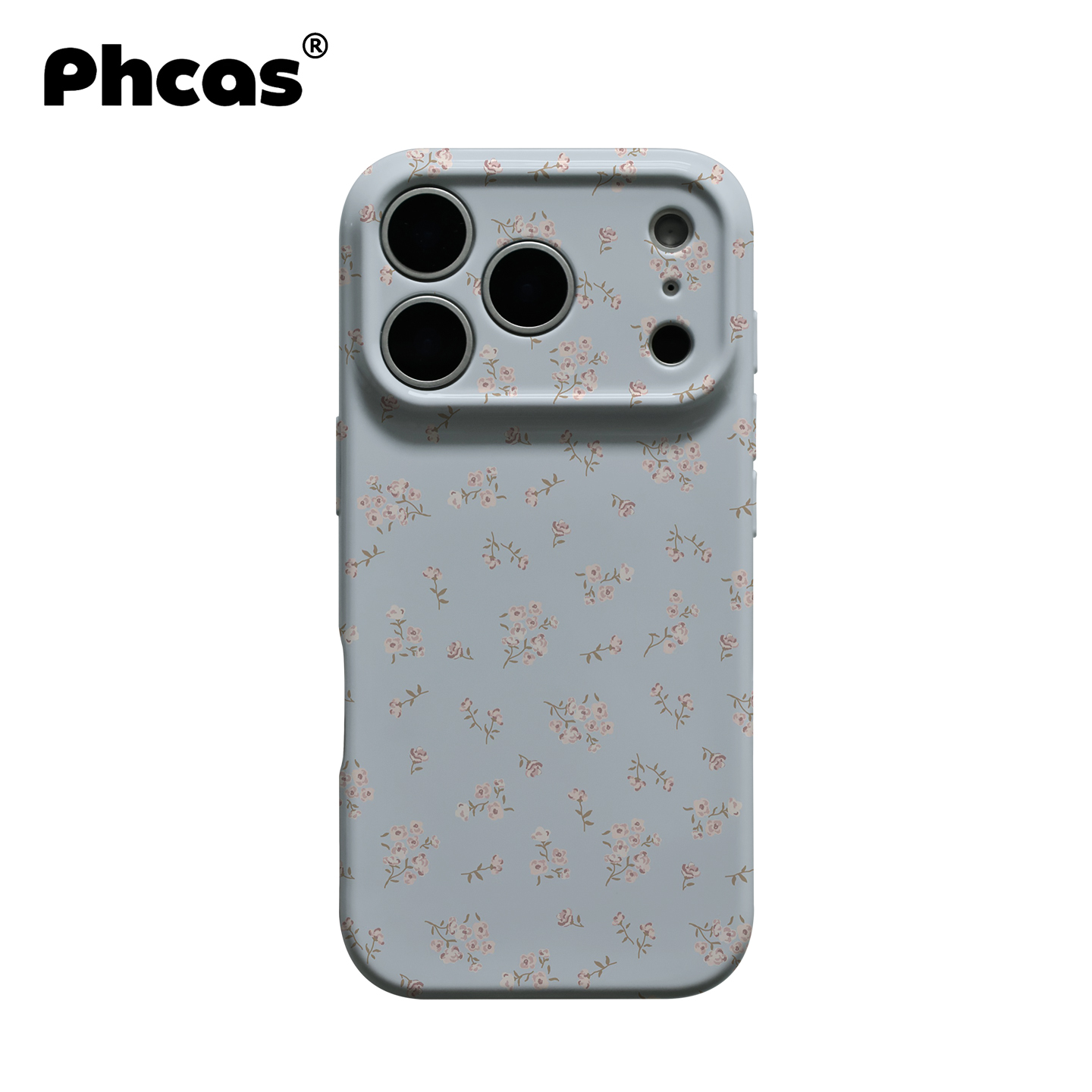 蓝底碎花适用苹果华为小米手机壳