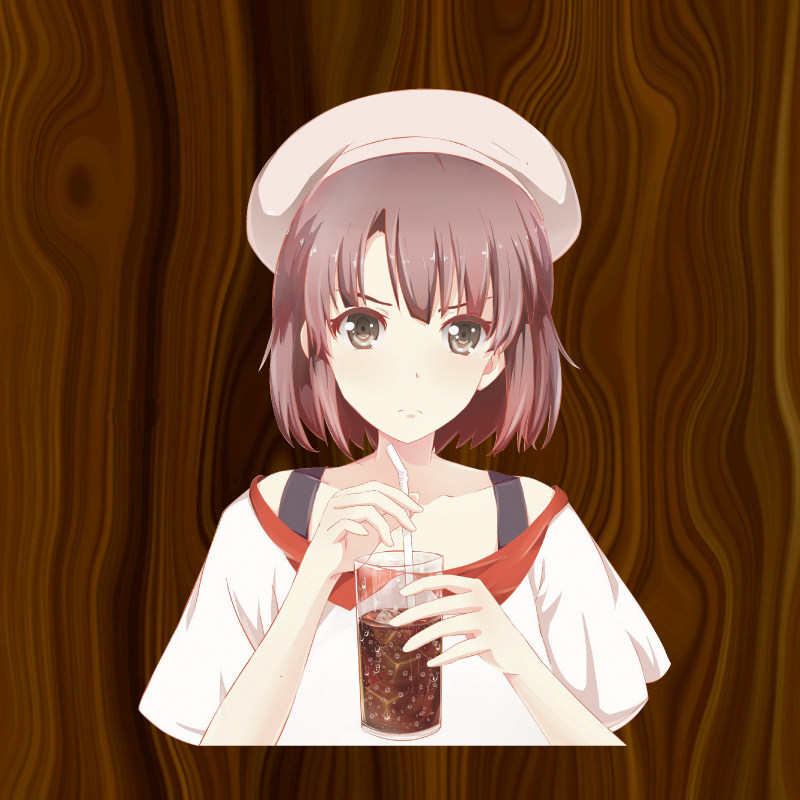 加藤惠双面彩色墙贴路人女主墙画动漫贴纸二次元宿舍装饰