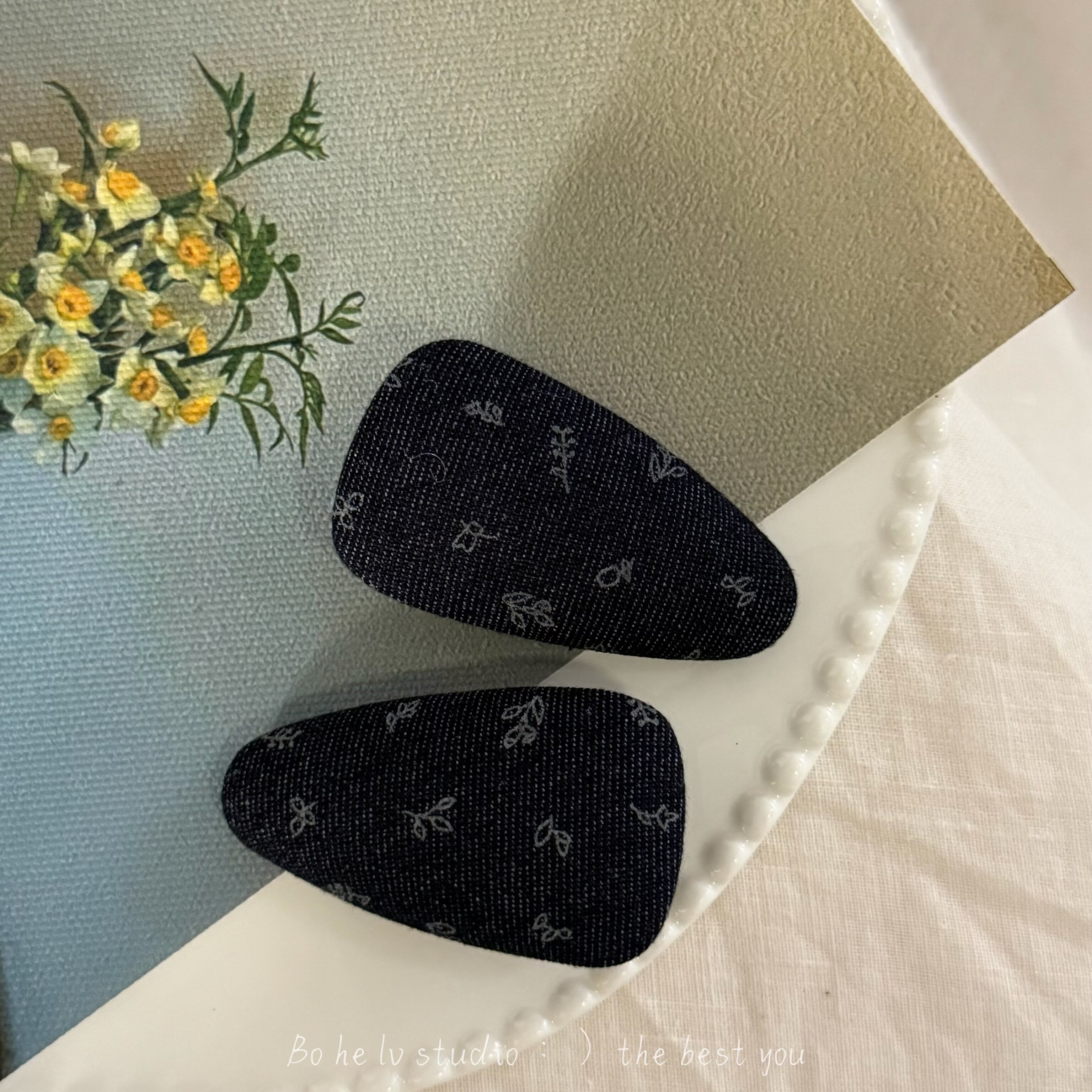 好看的牛仔蓝~布艺简约碎花发夹对夹刘海夹高级感洋气头饰发饰,饰品/流行首饰/时尚饰品新,发饰,淘宝优惠券,粉丝福利购,淘宝优惠卷