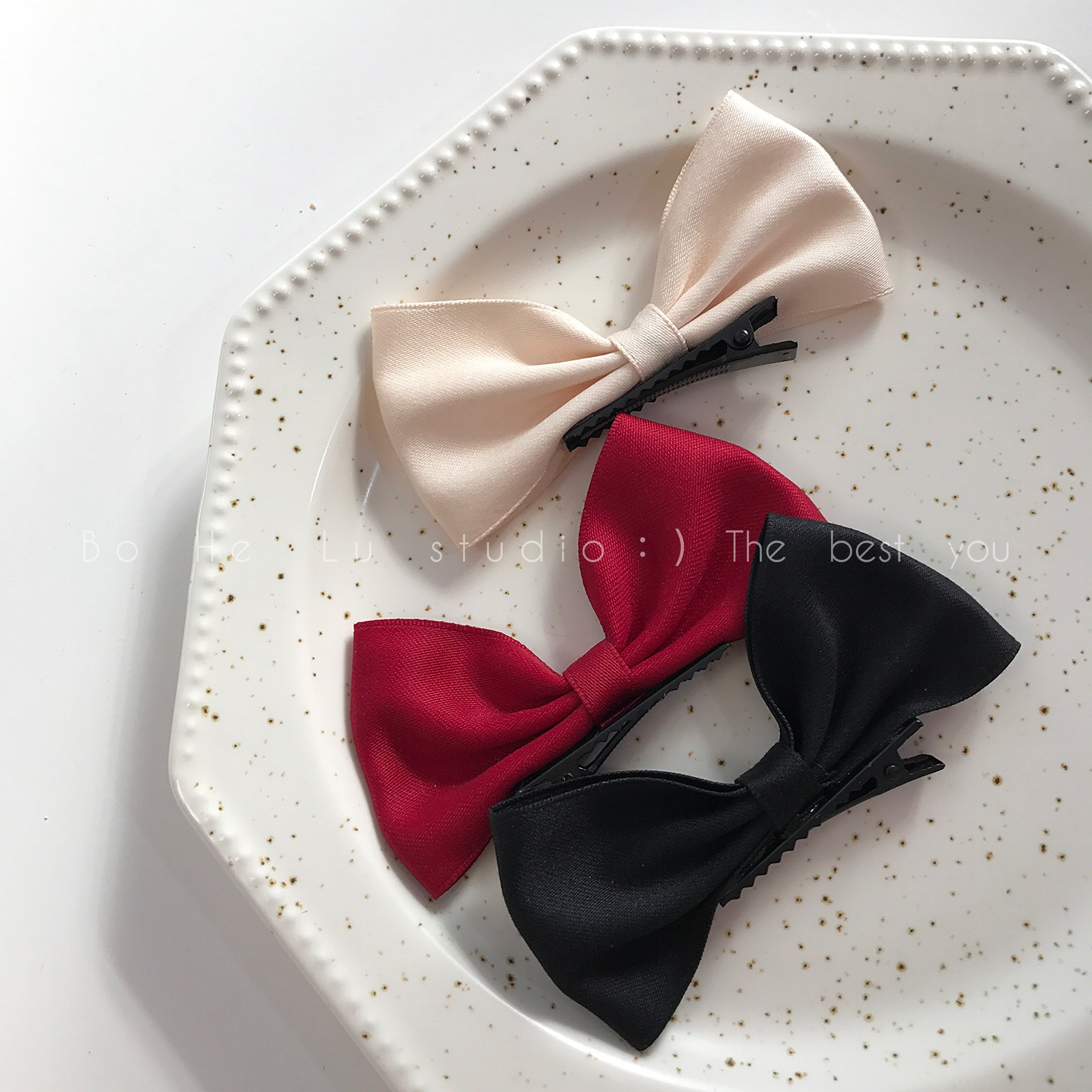 公主蝴蝶结发夹刘海侧边头饰