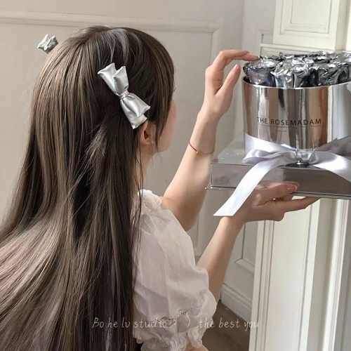 立体填充蝴蝶结对夹发夹少女发饰