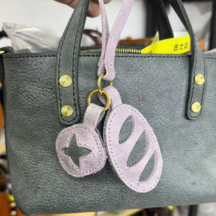 植鞣真皮可爱包挂精致女生高级感包包书包挂饰皮质装 饰配饰