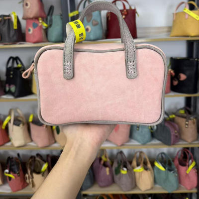 新款头层保龄球包m-box植鞣皮女