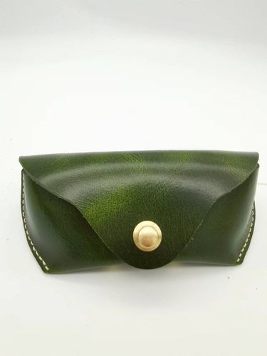 欧美复古油蜡树膏牛皮眼镜盒男女便携真皮近视镜墨镜收纳盒太阳镜