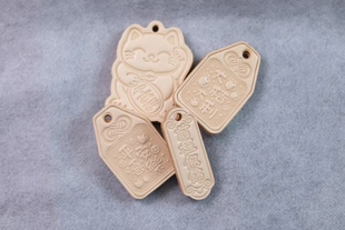 饰挂件 御守风头层牛皮真皮手工手帐吊牌装 双面皮DYI 日式 古士达