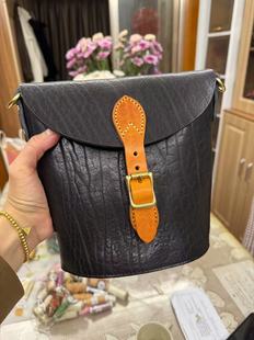 手工薯条包真皮女包水桶包大容量包包通勤逛街包高级感单肩斜挎包