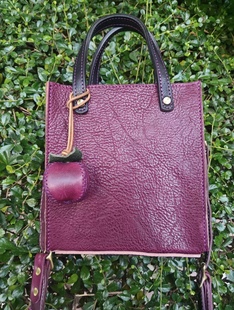 新款 3.0原色植鞣皮水桶包小托特森系真皮手提包小众轻奢单肩竖款