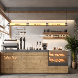 【定制】网红咖啡店长条LOGO灯箱