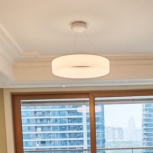 北欧风格 创意简约现代餐厅吊灯黑色圆形波纹设计办公饭厅卧室主灯