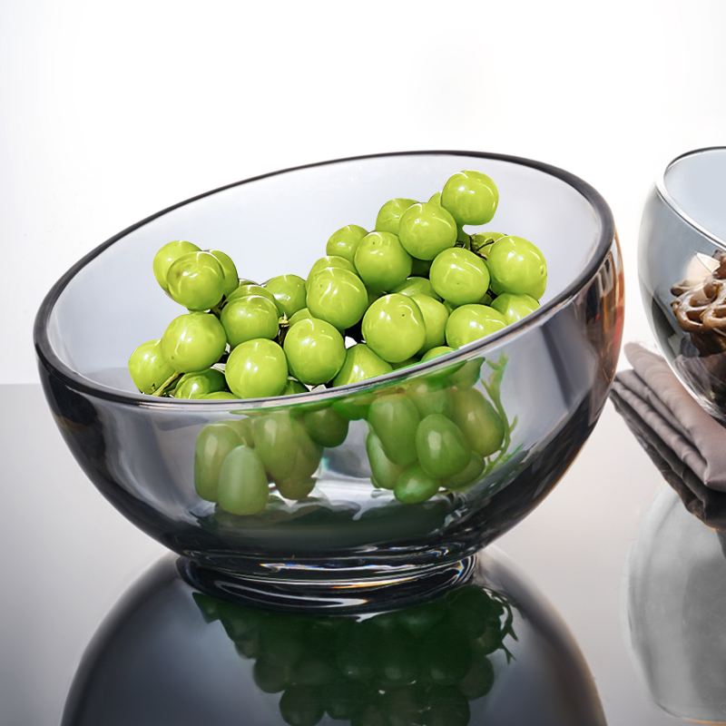 水晶玻璃轻奢风水果盘家用沙拉碗