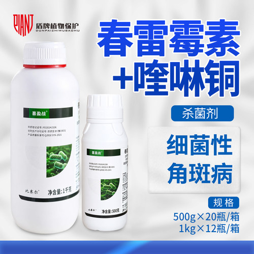 比赛尔 喜盈战 40%春雷霉素·喹啉铜黄瓜细菌性角斑病农药杀菌剂