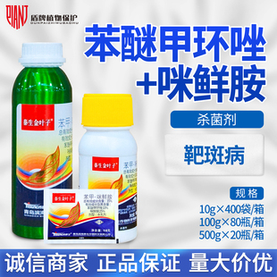 泰生金叶子35%苯甲咪鲜胺安黄瓜靶斑病苯醚甲环唑农用杀菌剂农药