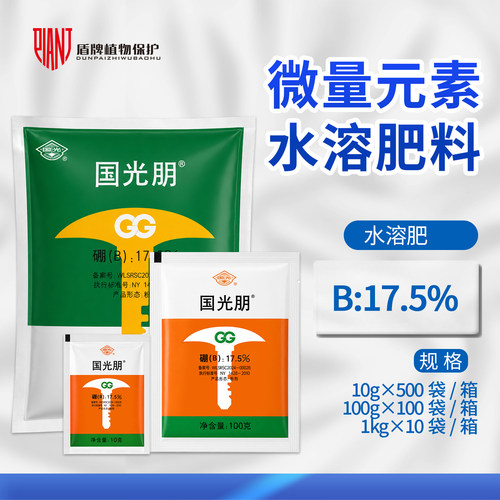 国光朋 99%高纯度硼肥授粉防落花落果促花芽分化叶面肥100g送量勺