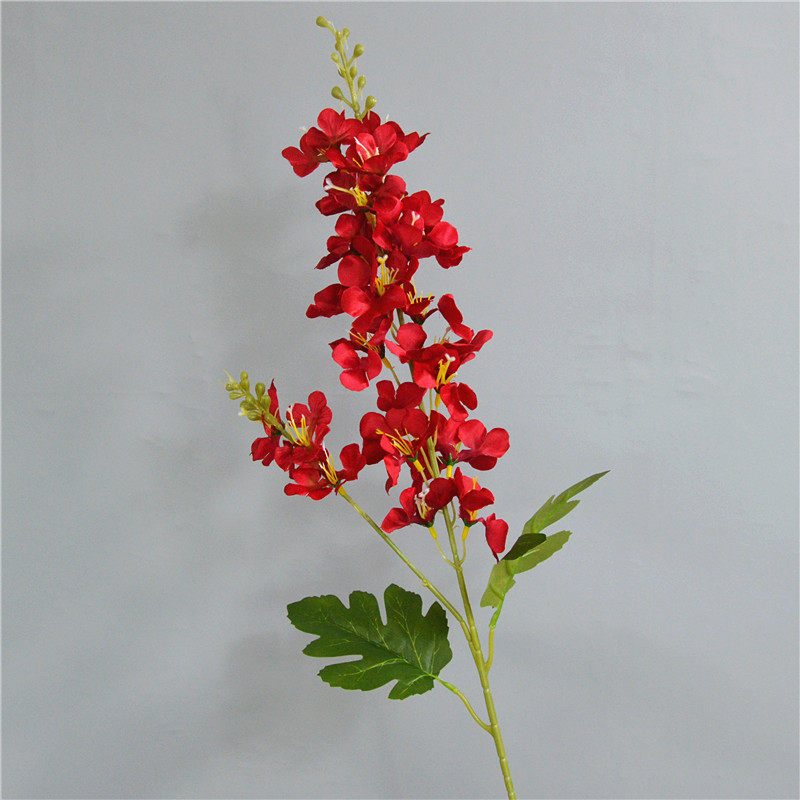 仿真2头飞燕草两叉风信子家居装饰摆放婚礼堂装饰演讲台桌花插花