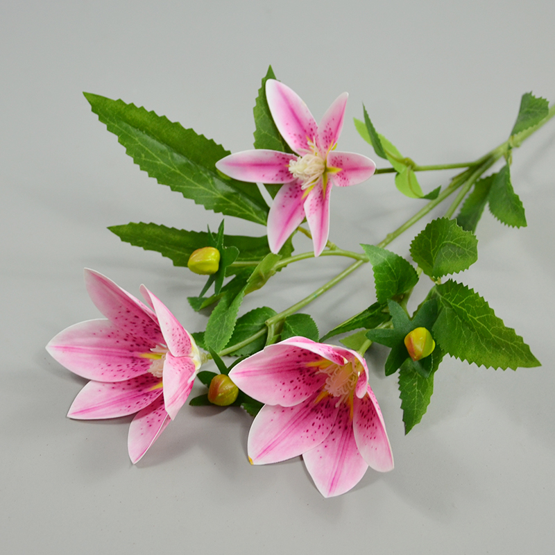 3头胶片香草兰单只绢花 家居客厅装饰花艺 仿真pu瓶花 婚礼装饰花