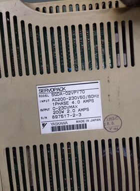 SGDA-02VPY70安川驱动器二手进口驱动器