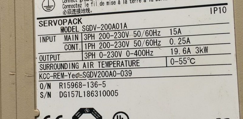 SGDV-200A01A二手安川驱动器